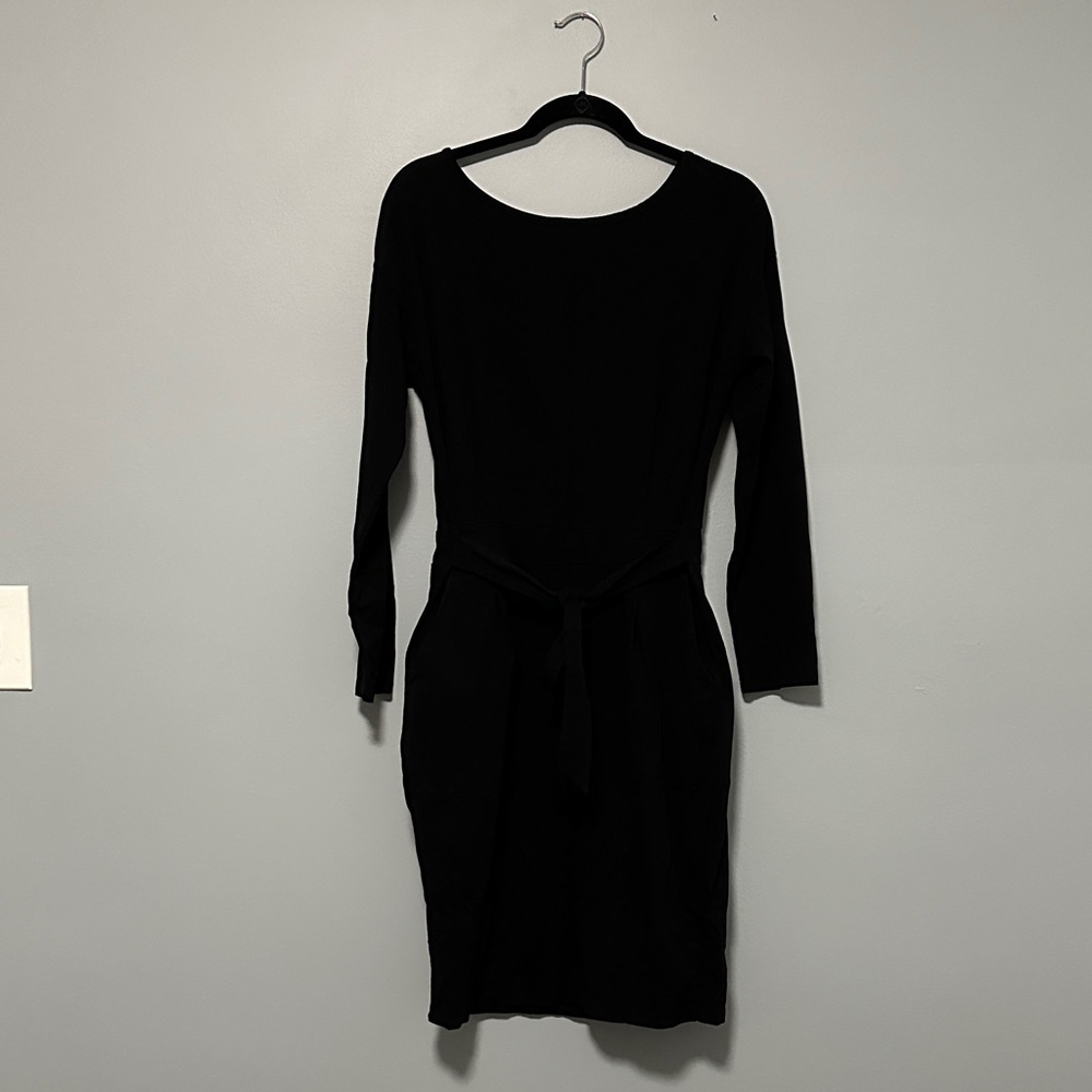 Chic Long Sleeve Black Dress